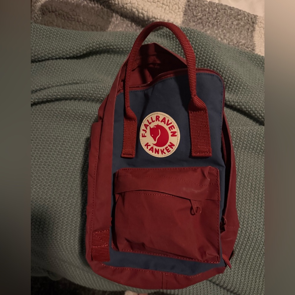 Fjallraven Kanken Red and Blue Backpack